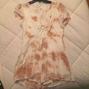 Pink and White Romper